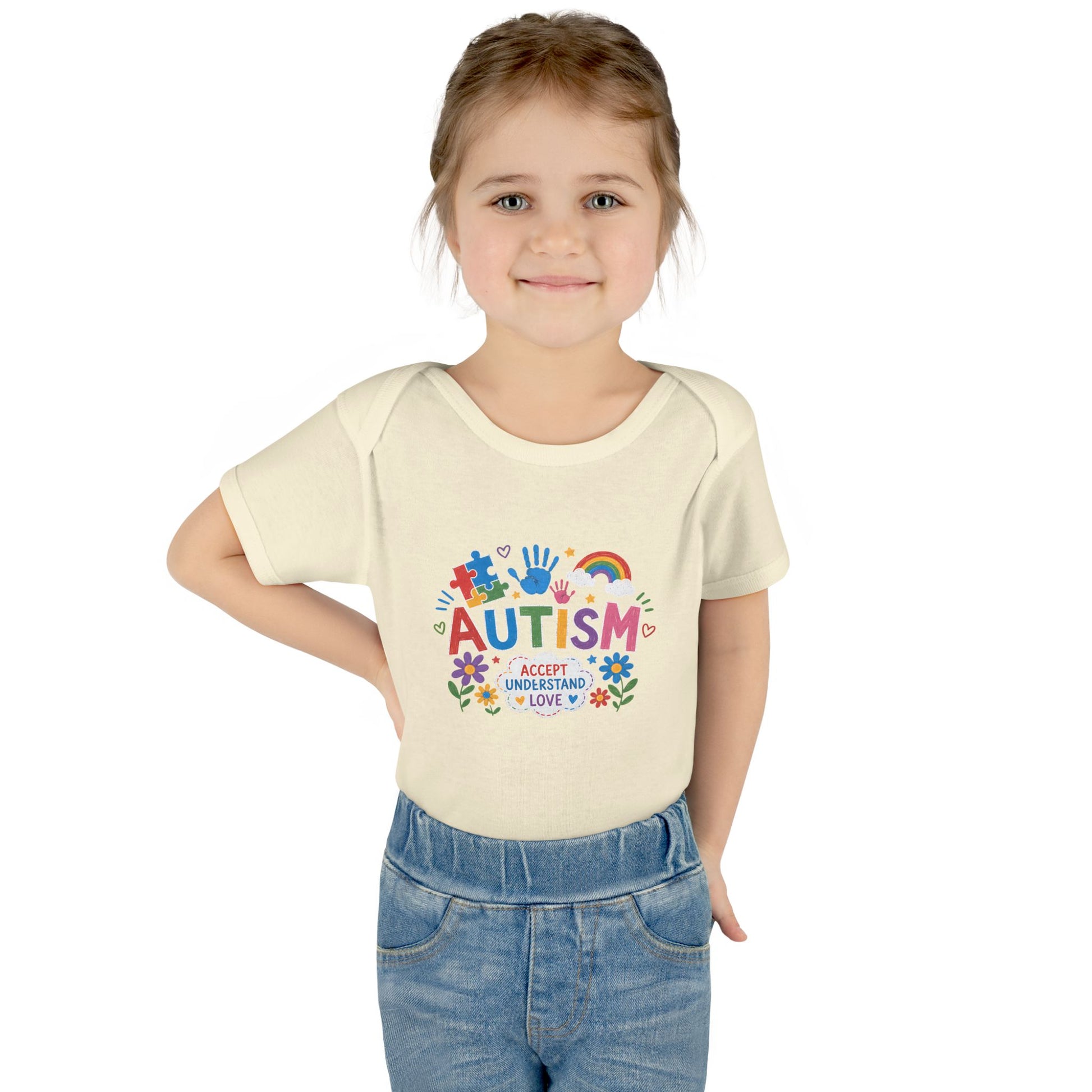 Autism Awareness Infant Bodysuit — 'Accept Understand Love' Colorful Design image 15