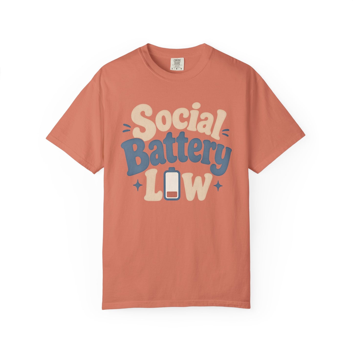 Social Battery Low T-Shirt — Funny Introvert Graphic Tee image
