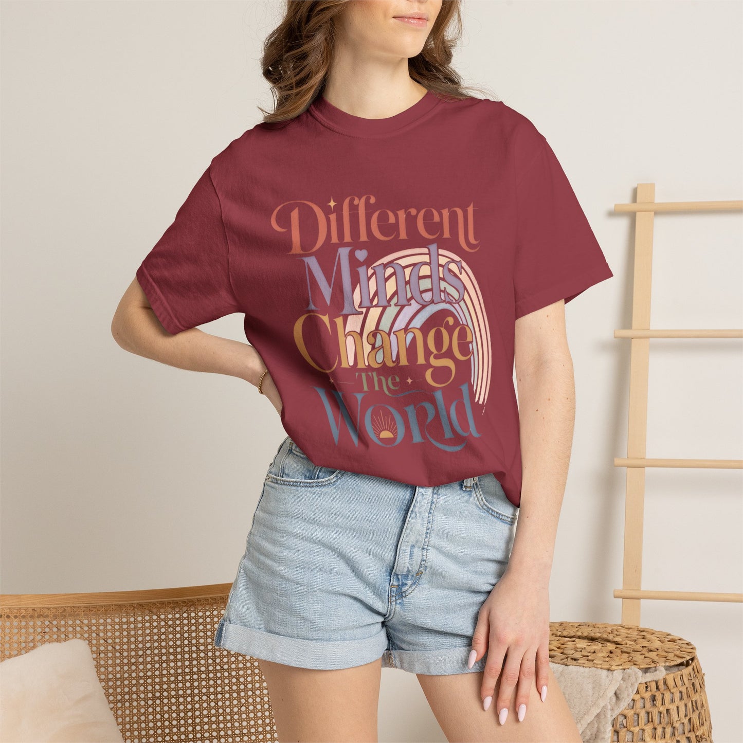 Different Minds Change the World T-Shirt — Inspirational Retro Typography Tee image 21