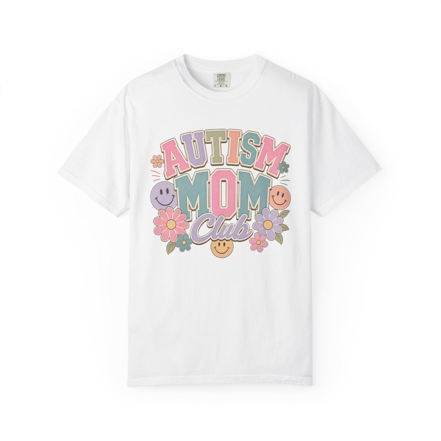 Autism Mom Club T-Shirt — Pastel Floral Support Tee image