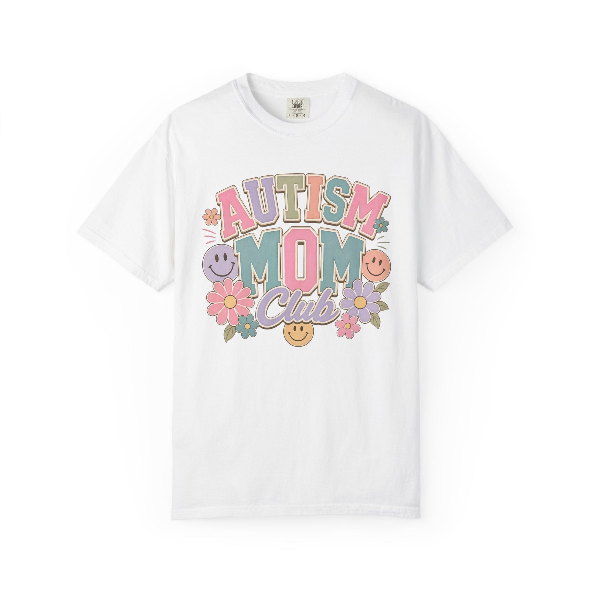 Autism Mom Club T-Shirt — Pastel Floral Support Tee image