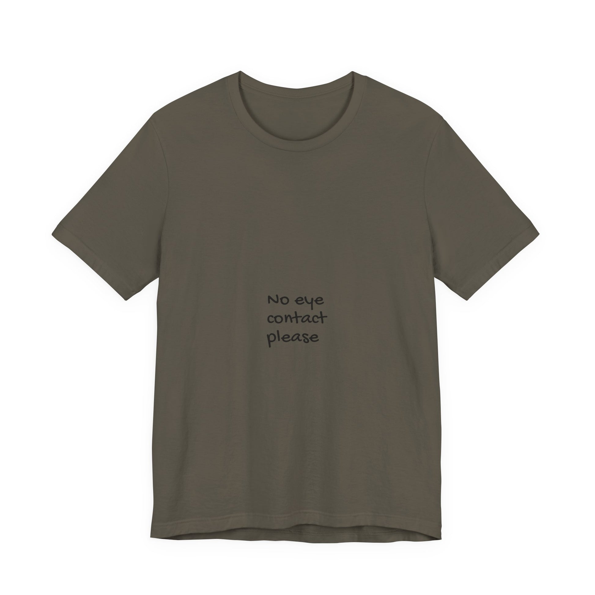 No Eye Contact Please T-Shirt — Funny Introvert Social Humor Tee image