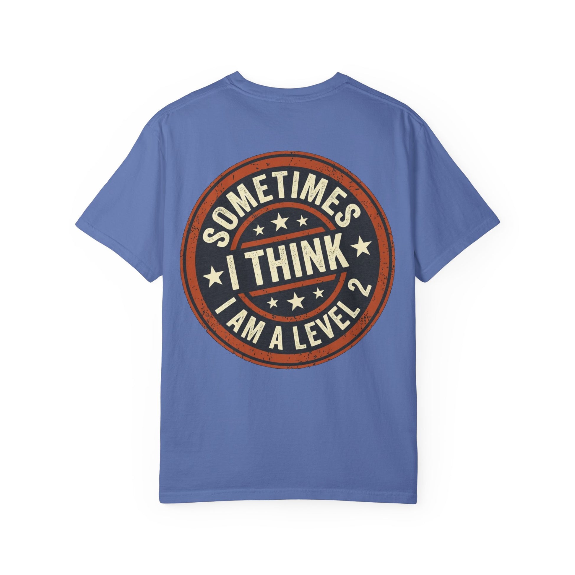 Sometimes I think I Am A Level 2 Tee Shirt -PRINT ON BACK- Comical T-Shirt -ASD Levels image
