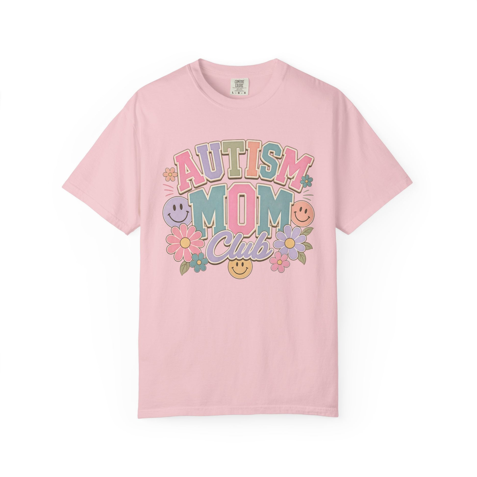 Autism Mom Club T-Shirt — Pastel Floral Support Tee image