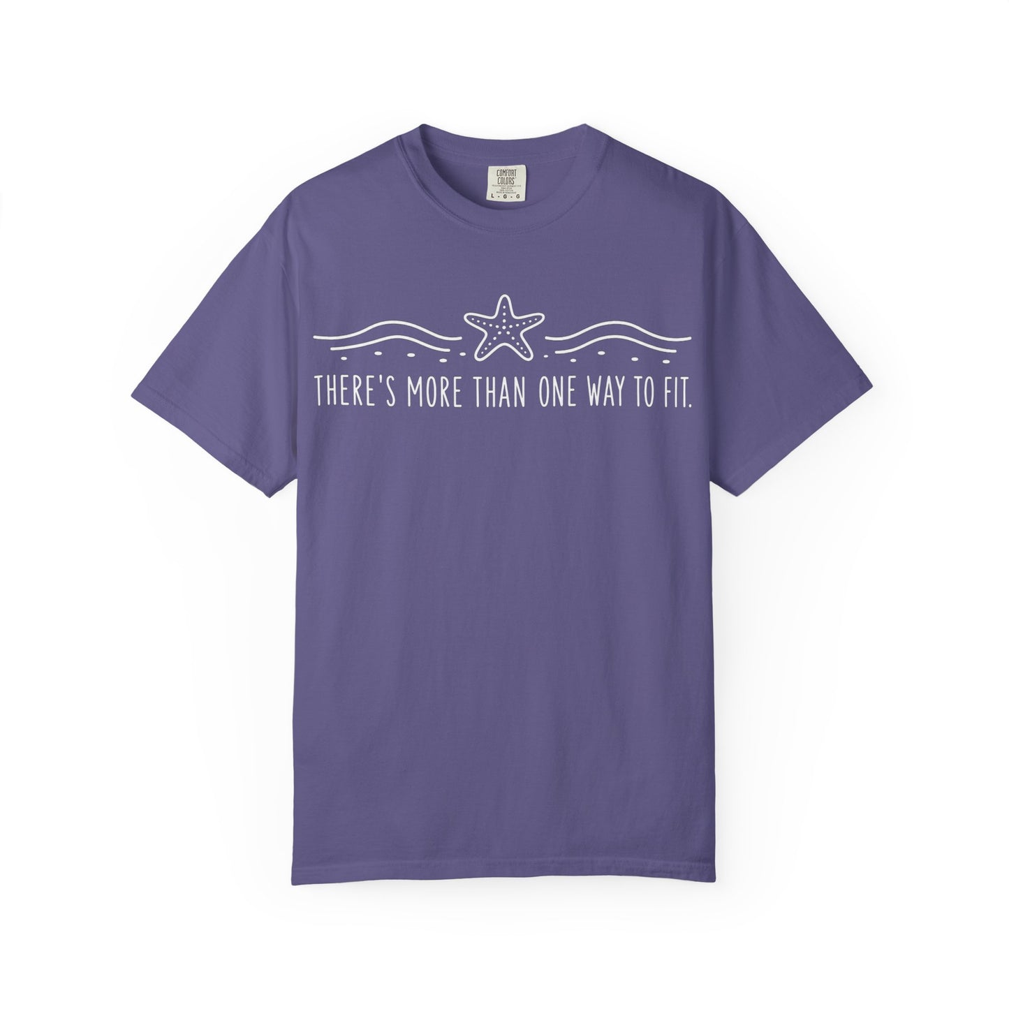 "There’s More Than One Way to Fit" Starfish White Print Graphic Tee