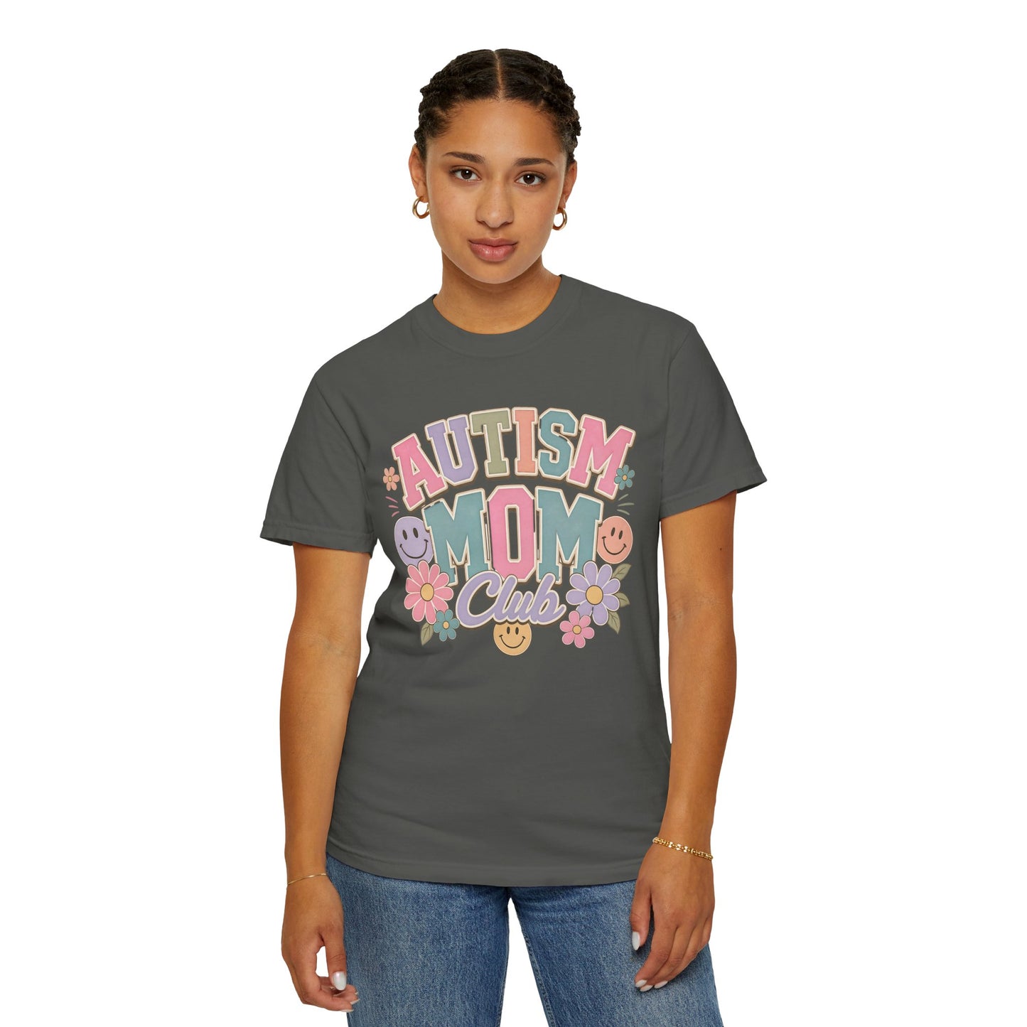 Autism Mom Club T-Shirt — Pastel Floral Support Tee image 7