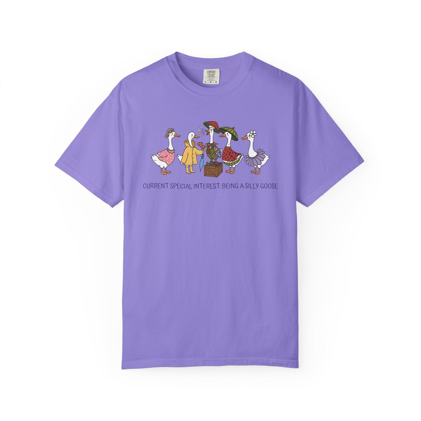 Silly Goose Special Interest Cartoon Graphic T-Shirt — Cute Vintage-style Goose Tee