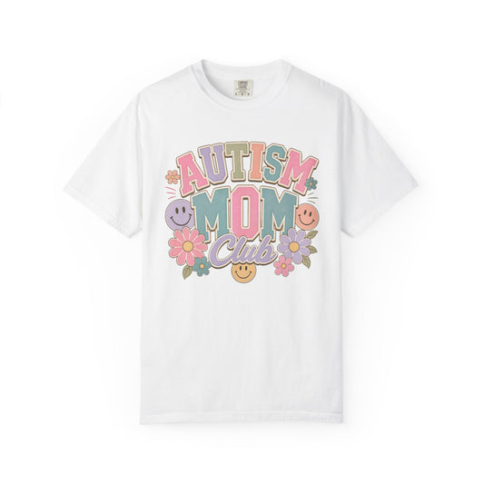 Autism Mom Club T-Shirt — Pastel Floral Support Tee image 0