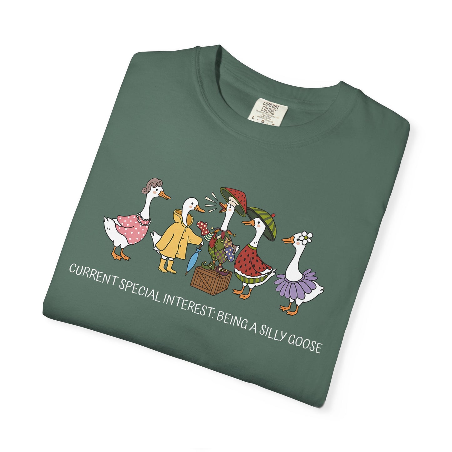 Silly Goose Special Interest Cartoon Graphic T-Shirt — Cute Vintage-style Goose Tee