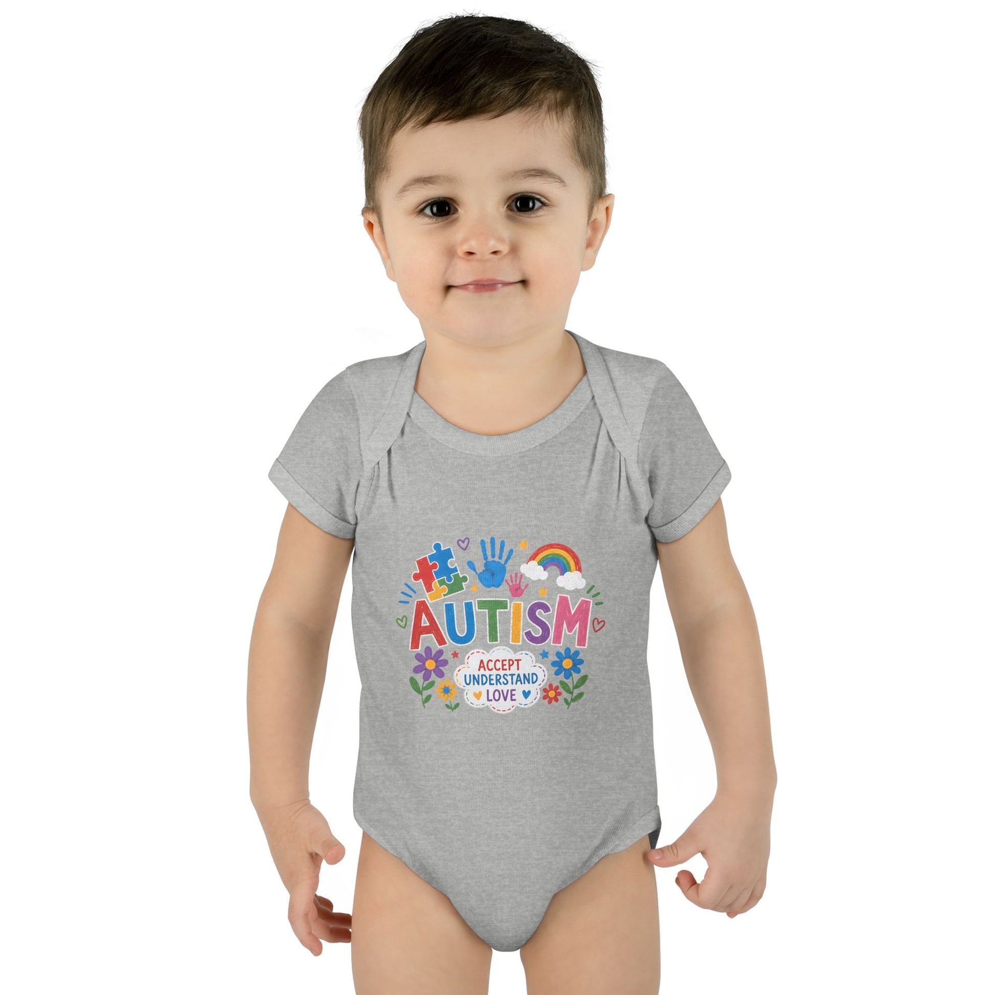 Autism Awareness Infant Bodysuit — 'Accept Understand Love' Colorful Design image 11