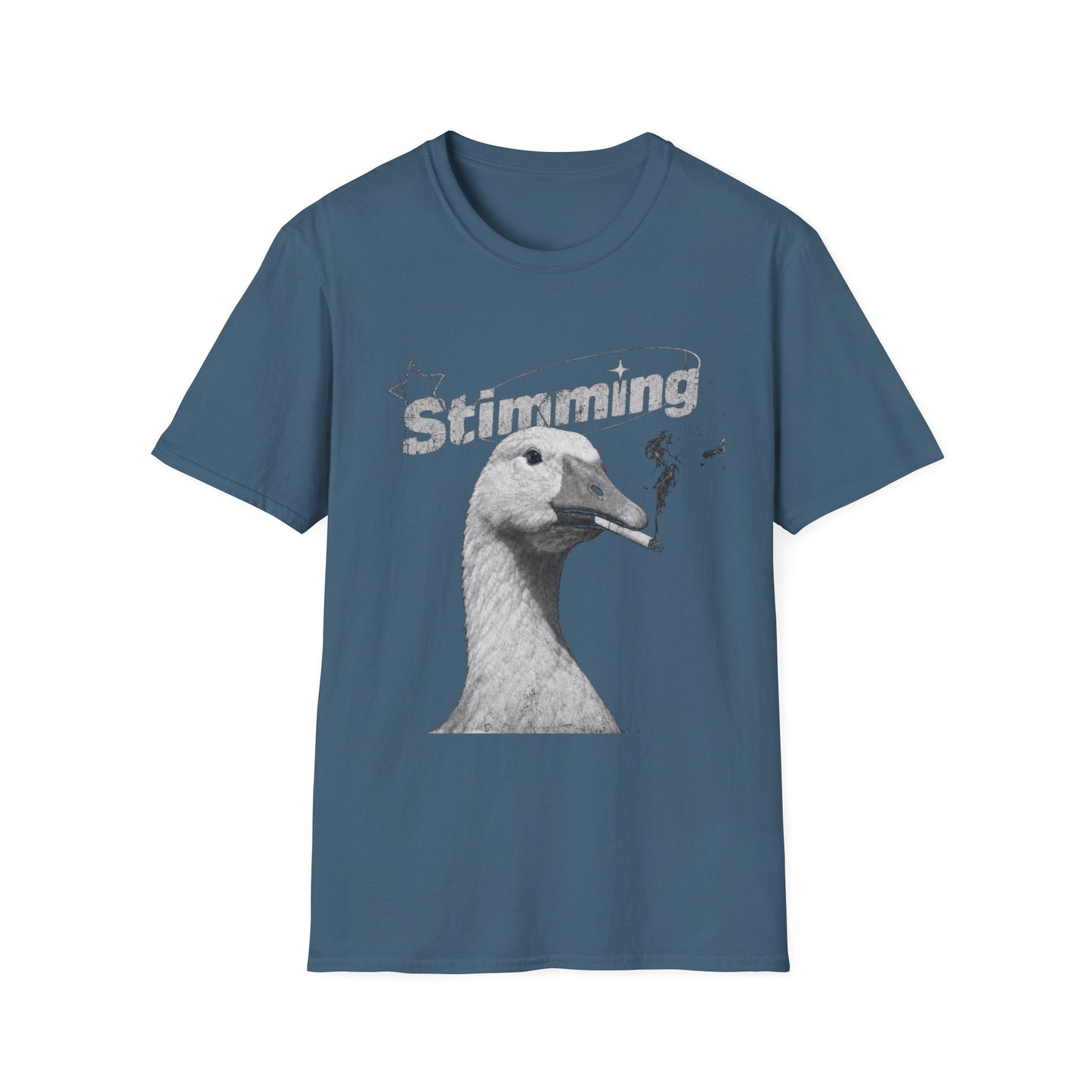Stimming Goose T‑Shirt — Retro Silly Goose Graphic Tee for Autism & Sensory Pride