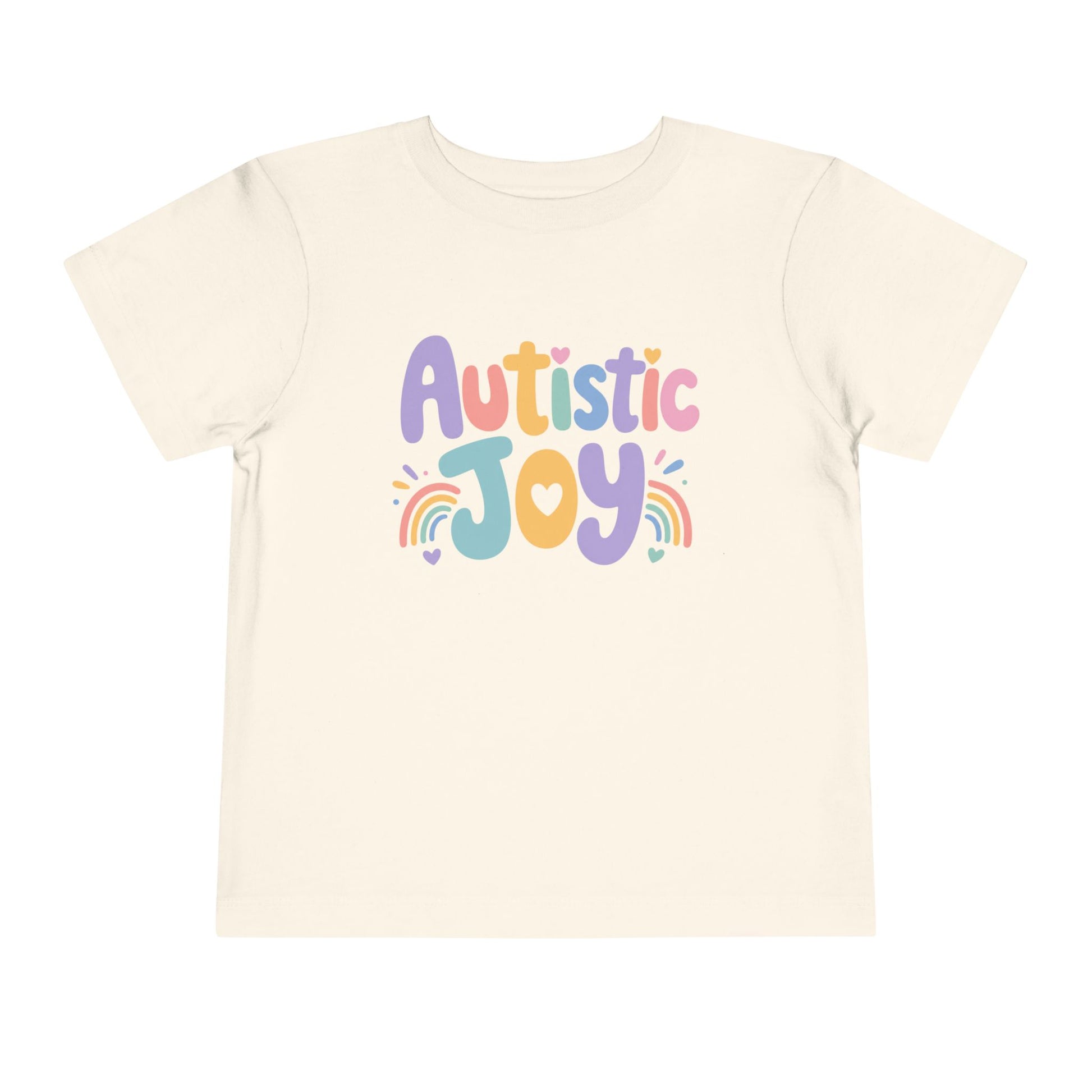 Toddler Tee — "Autistic Joy" Colorful Pride Shirt for Kids - Natural, 4T image