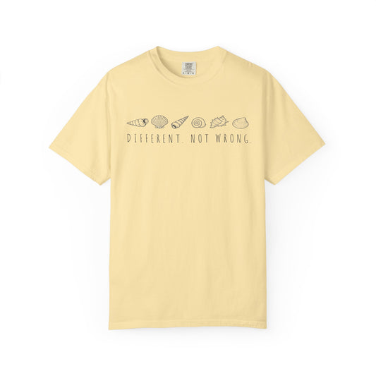 Different Not Wrong Seashell Graphic T-Shirt