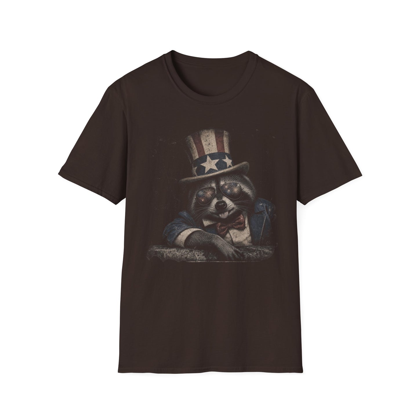 Patriotic Raccoon T-Shirt — Vintage Uncle Sam Raccoon Graphic Tee