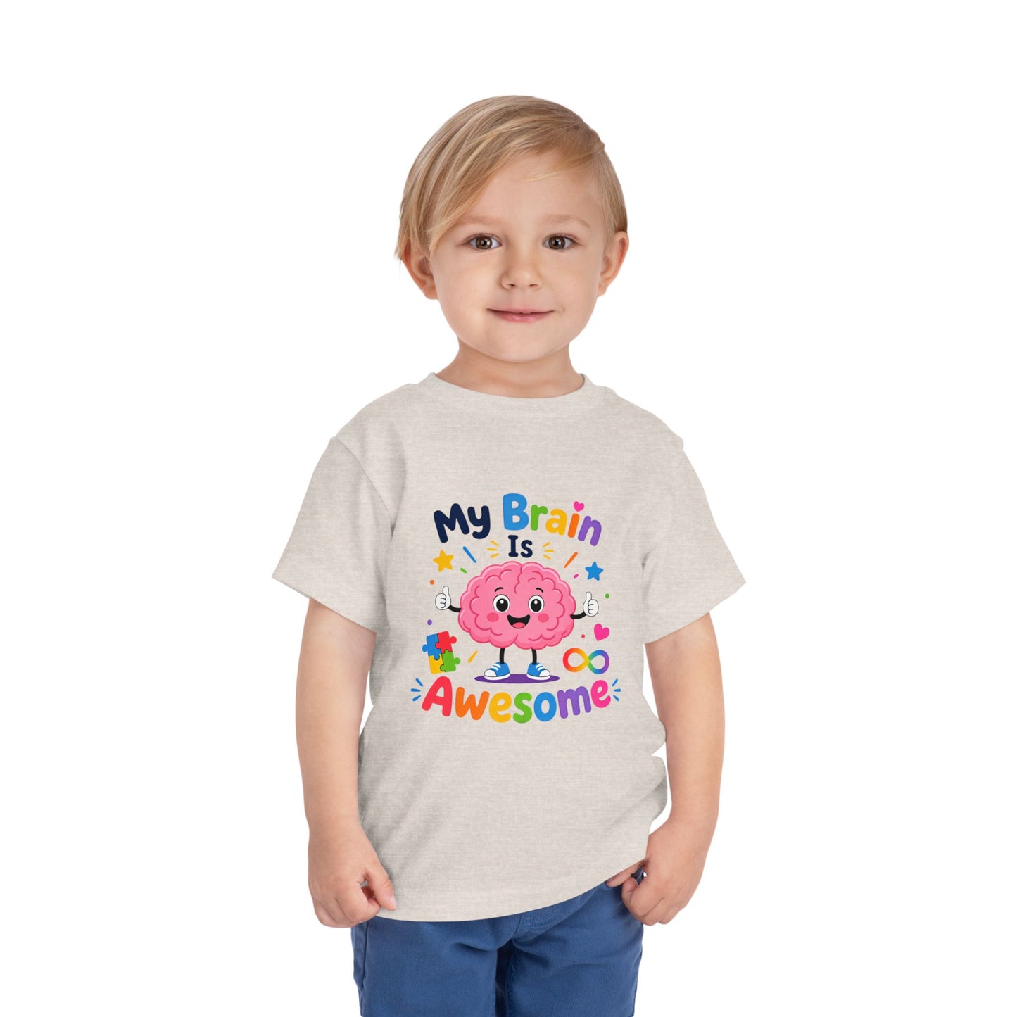 Toddler Tee — "My Brain Is Awesome" Cute Brain Graphic Kids T‑Shirt image 16