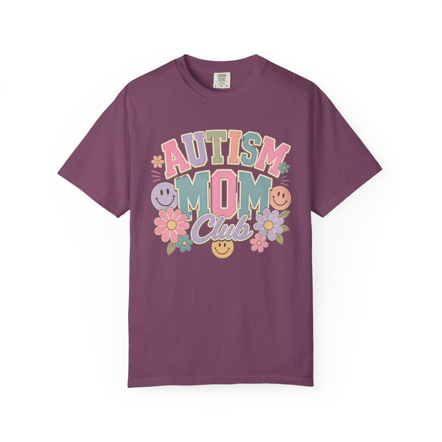 Autism Mom Club T-Shirt — Pastel Floral Support Tee image