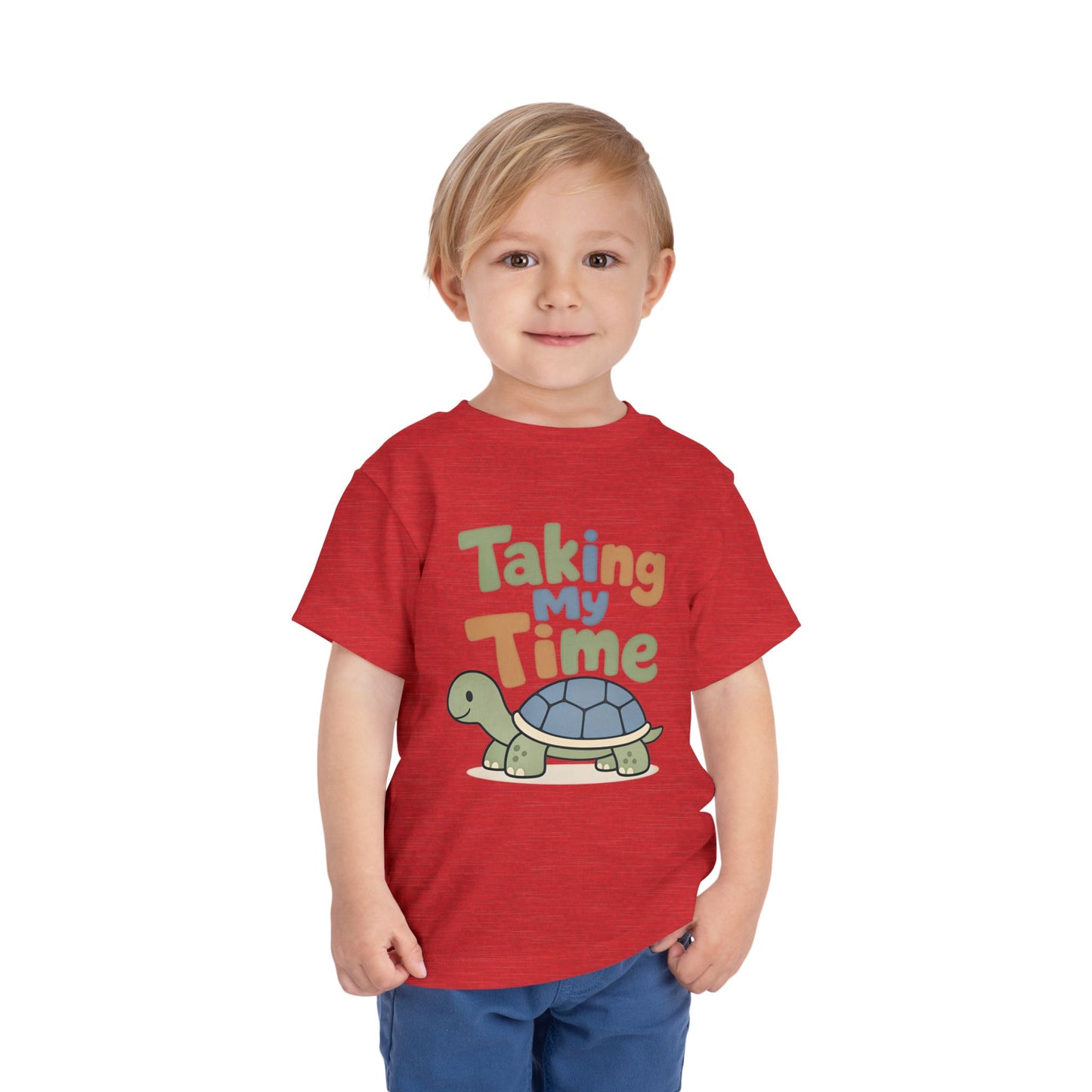 Toddler Tee — "Taking My Time" Turtle Cute Slow and Steady Kids Shirt image 15