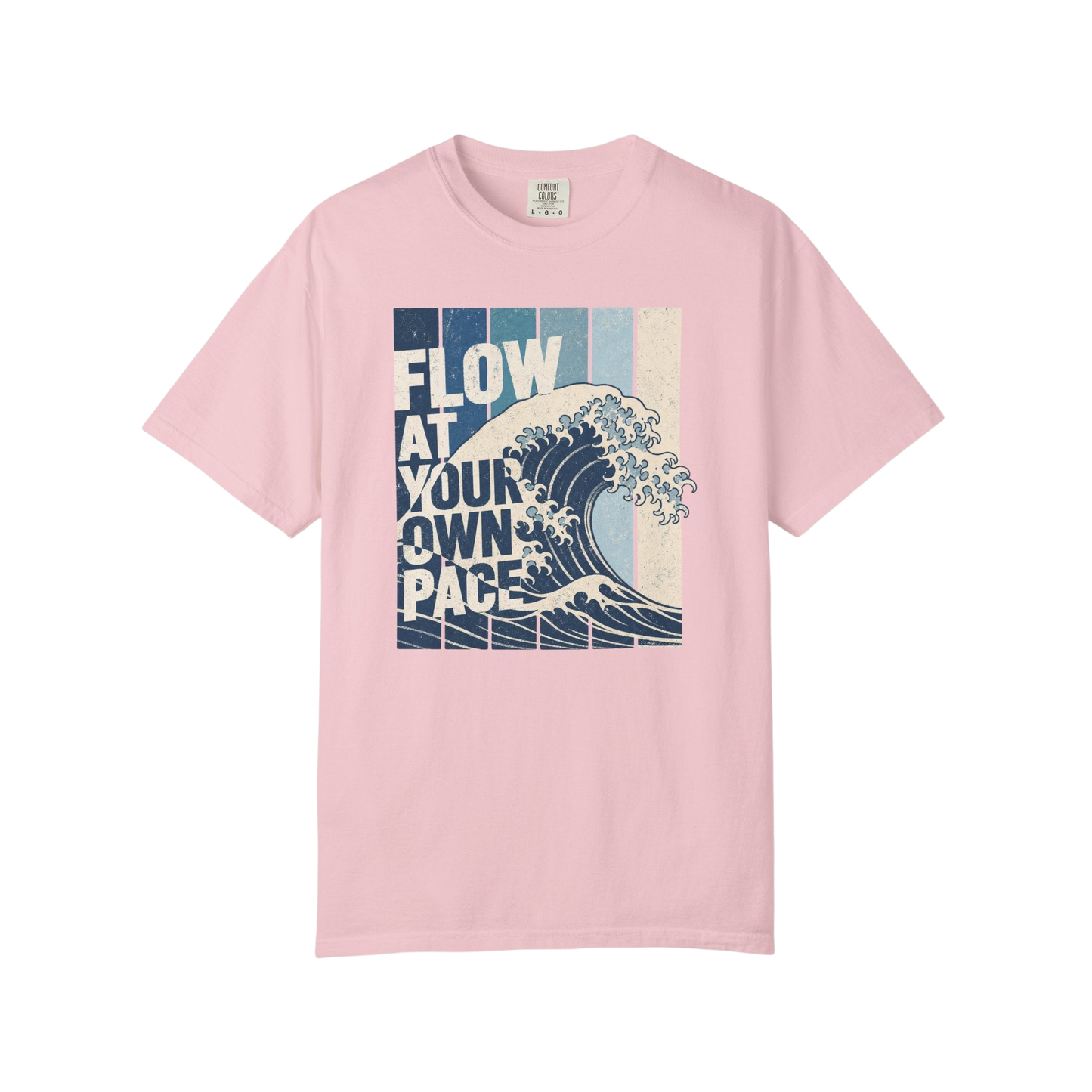 Flow at Your Own Pace T-Shirt — Vintage Surf Wave Graphic Tee