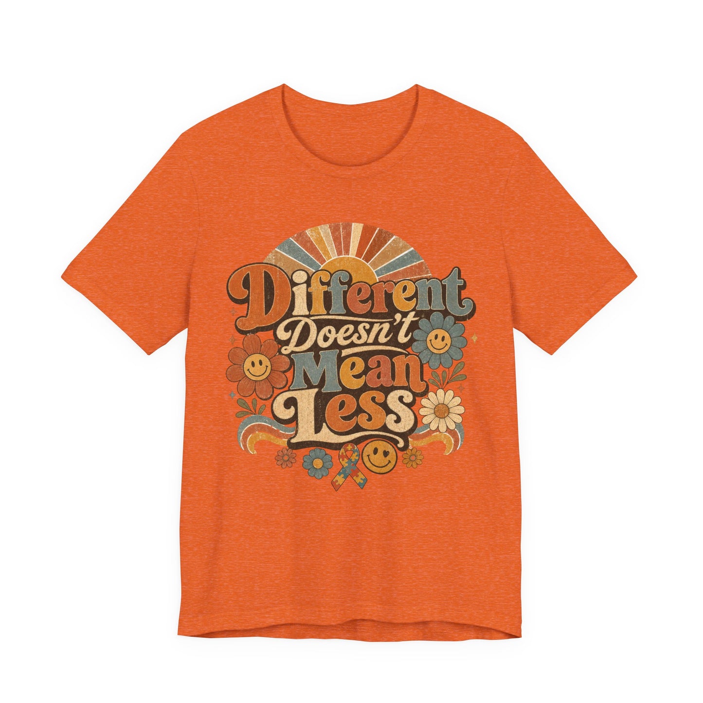 Different Doesn't Mean Less Retro Graphic Tee image