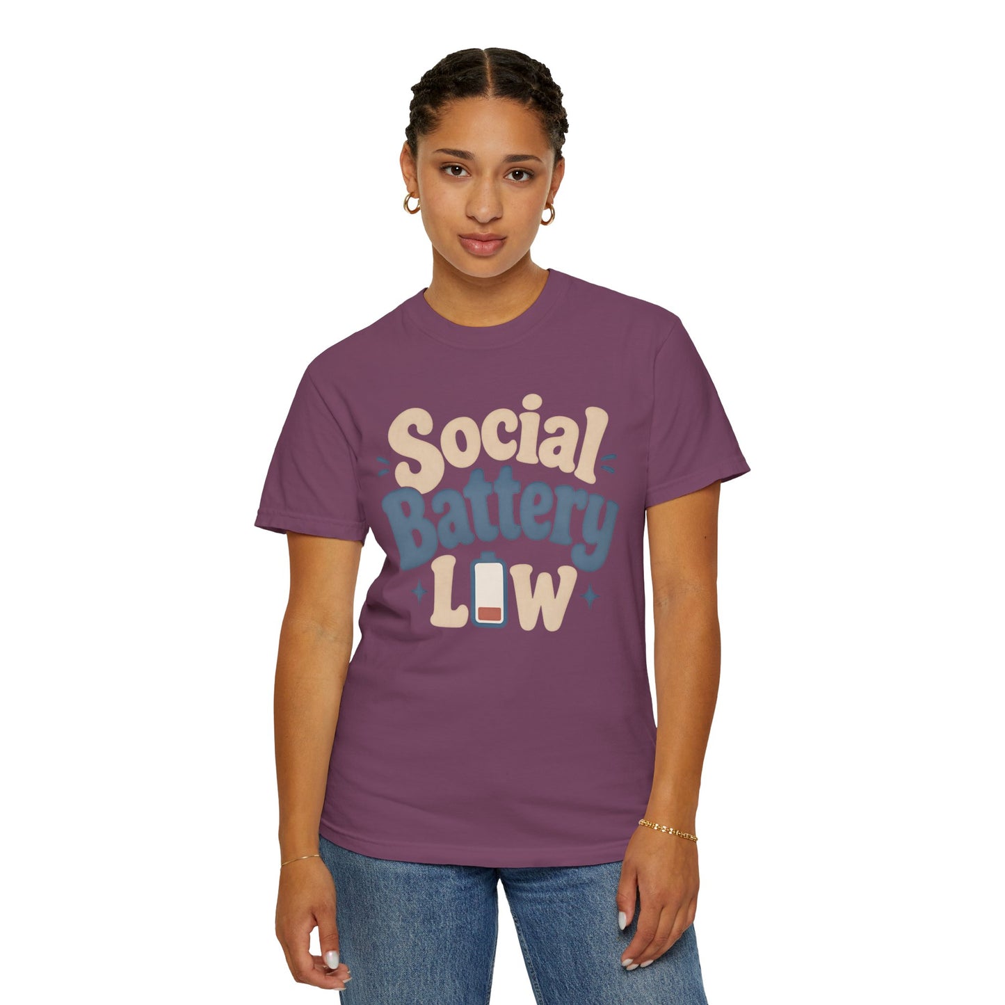 Social Battery Low T-Shirt — Funny Introvert Graphic Tee image 25