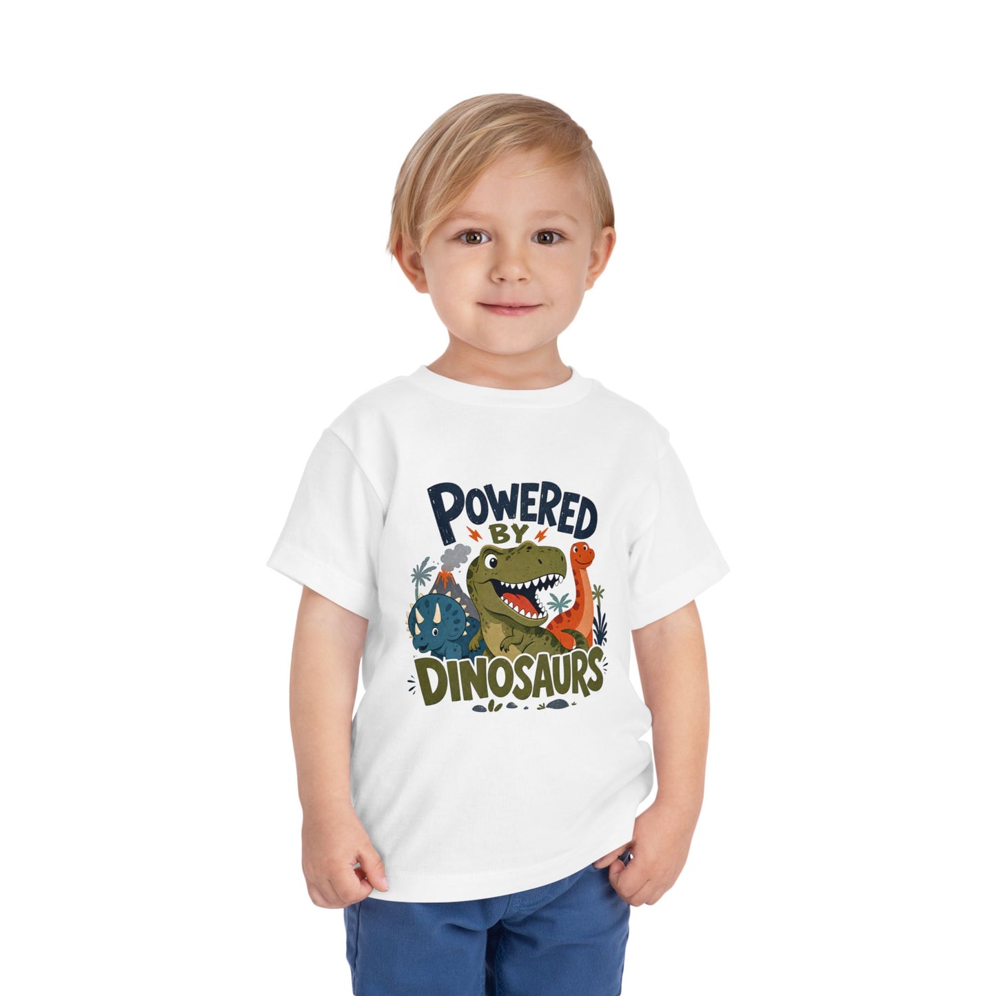 Powered by Dinosaurs Toddler Tee — Cute Dino Graphic Shirt for Kids image 2