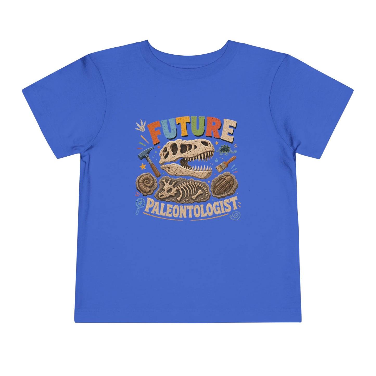 Future Paleontologist Toddler Tee — Dinosaur Fossil Graphic Shirt - True Royal, 3T image