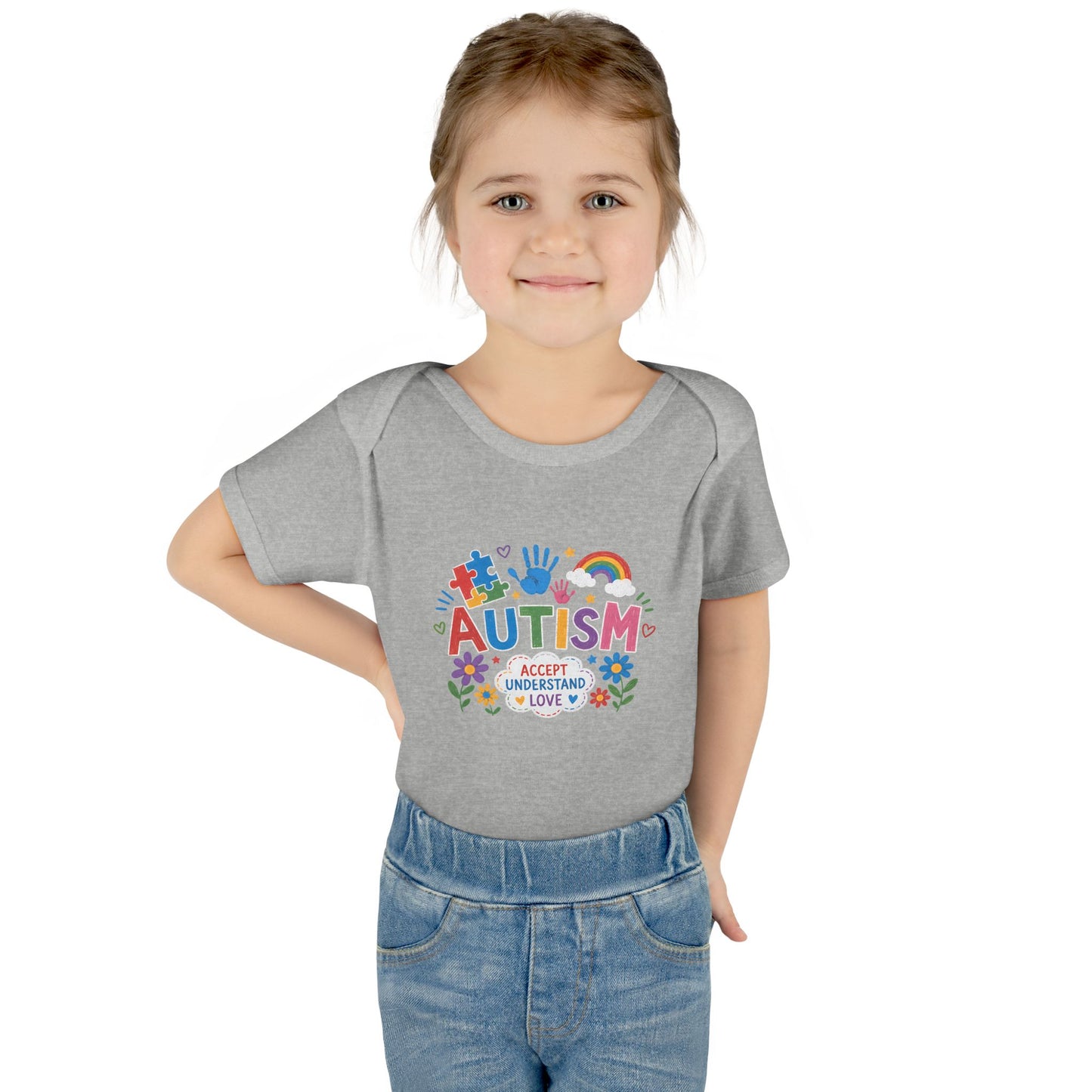 Autism Awareness Infant Bodysuit — 'Accept Understand Love' Colorful Design image 12