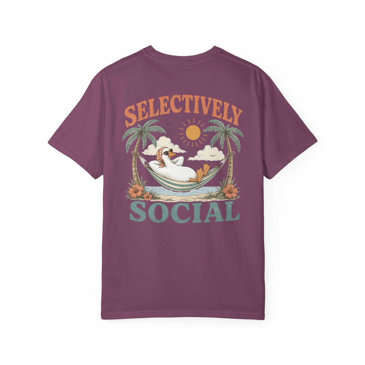 Selectively Social Silly Goose T-Shirt —BACK PRINT- Relaxed Hammock Graphic Tee