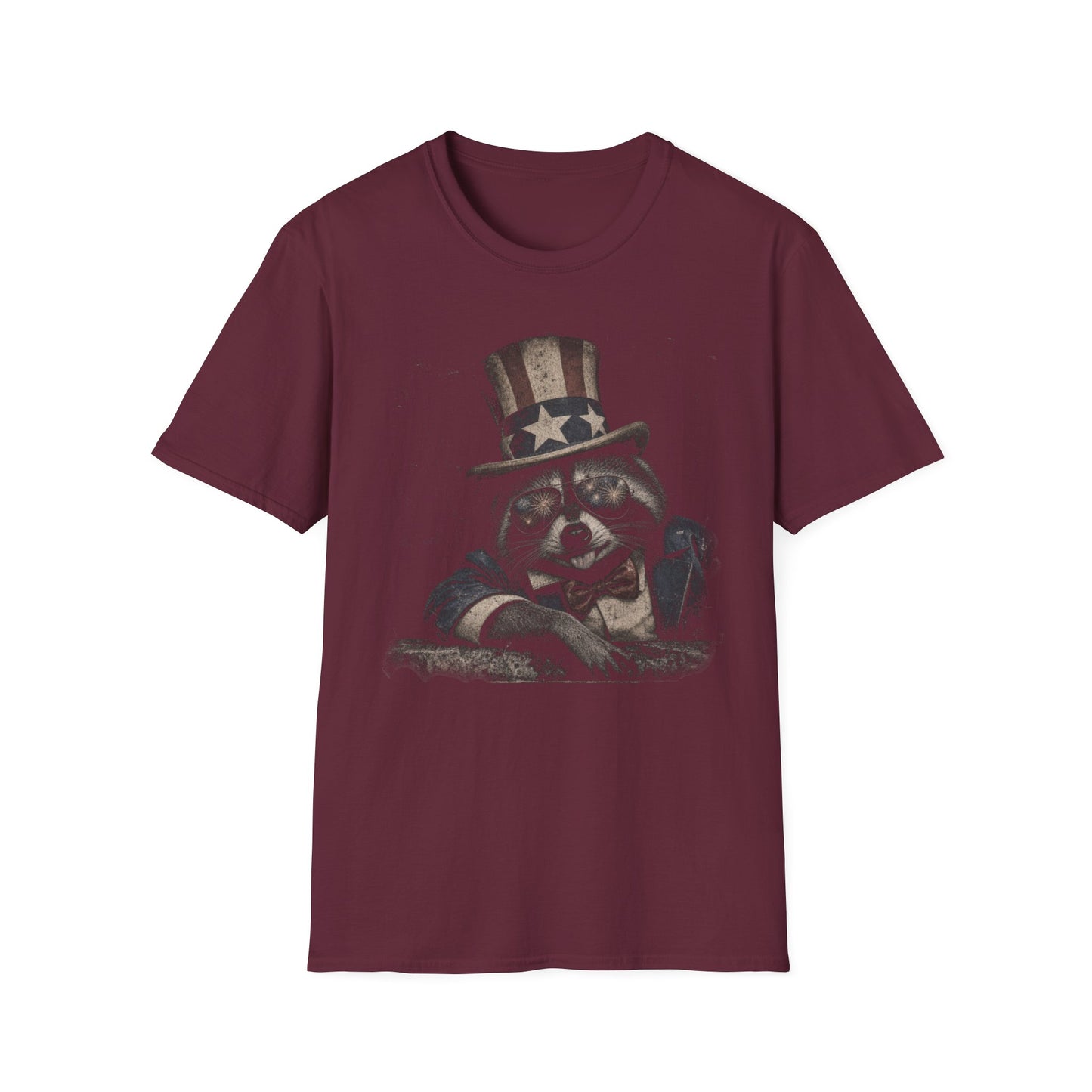 Patriotic Raccoon T-Shirt — Vintage Uncle Sam Raccoon Graphic Tee