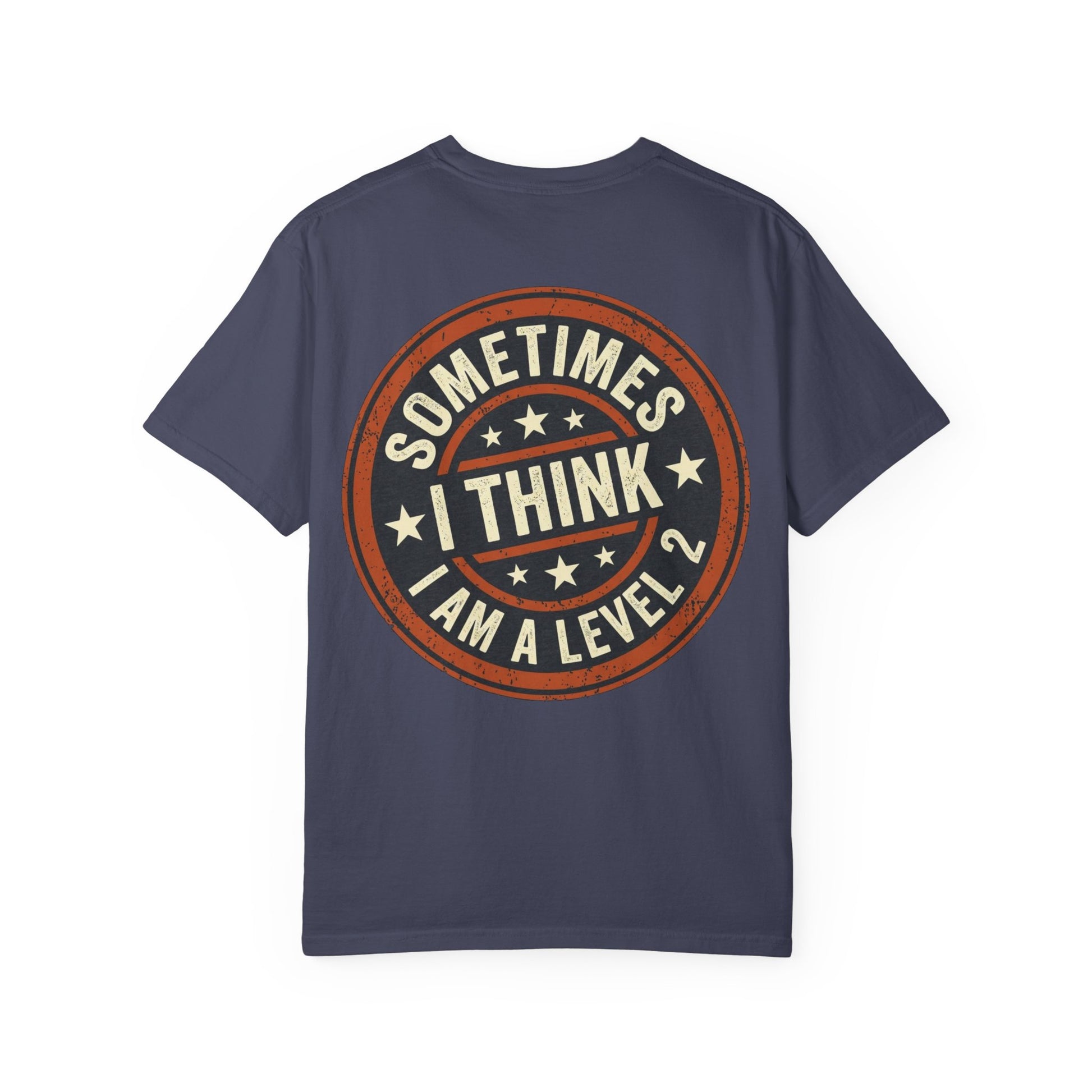 Sometimes I think I Am A Level 2 Tee Shirt -PRINT ON BACK- Comical T-Shirt -ASD Levels image