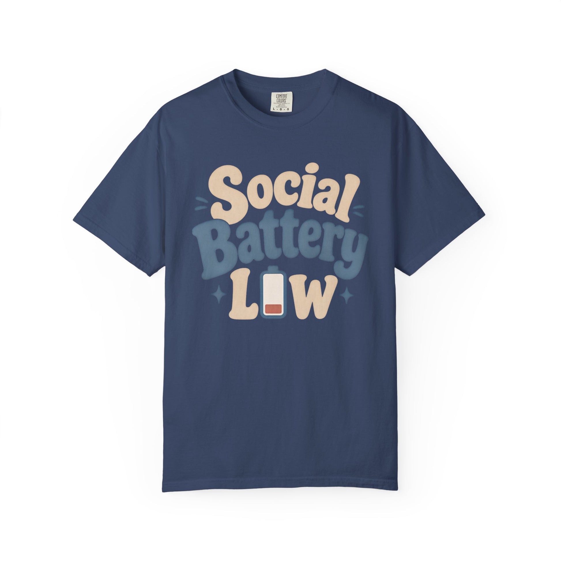 Social Battery Low T-Shirt — Funny Introvert Graphic Tee image