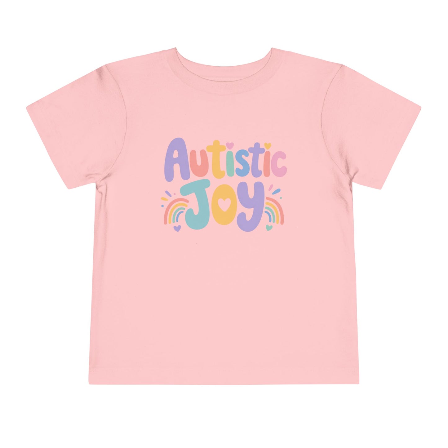 Toddler Tee — "Autistic Joy" Colorful Pride Shirt for Kids - Pink, 3T image