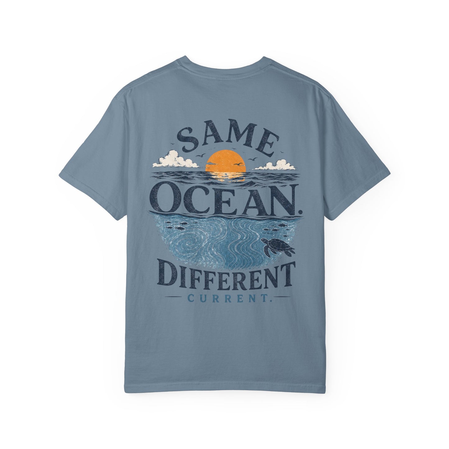 Same Ocean Different Current T-Shirt — Being Neurodivergent Graphic Tee