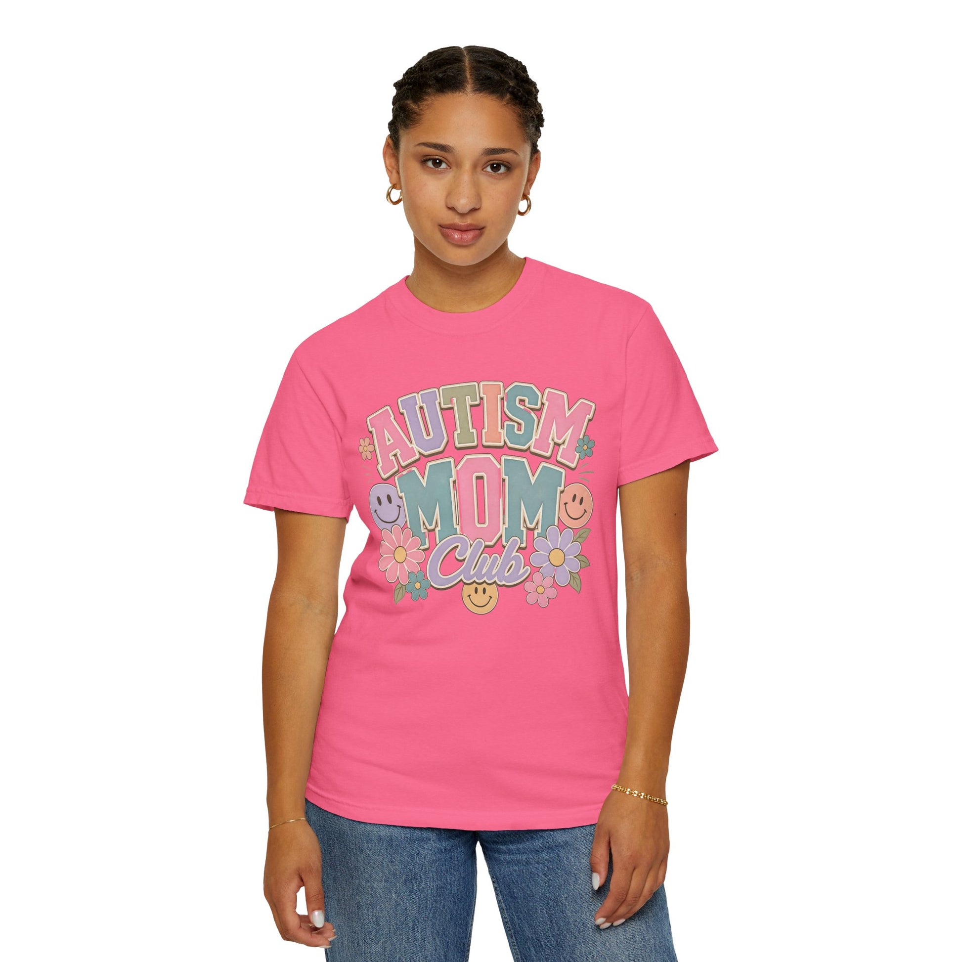 Autism Mom Club T-Shirt — Pastel Floral Support Tee image 25