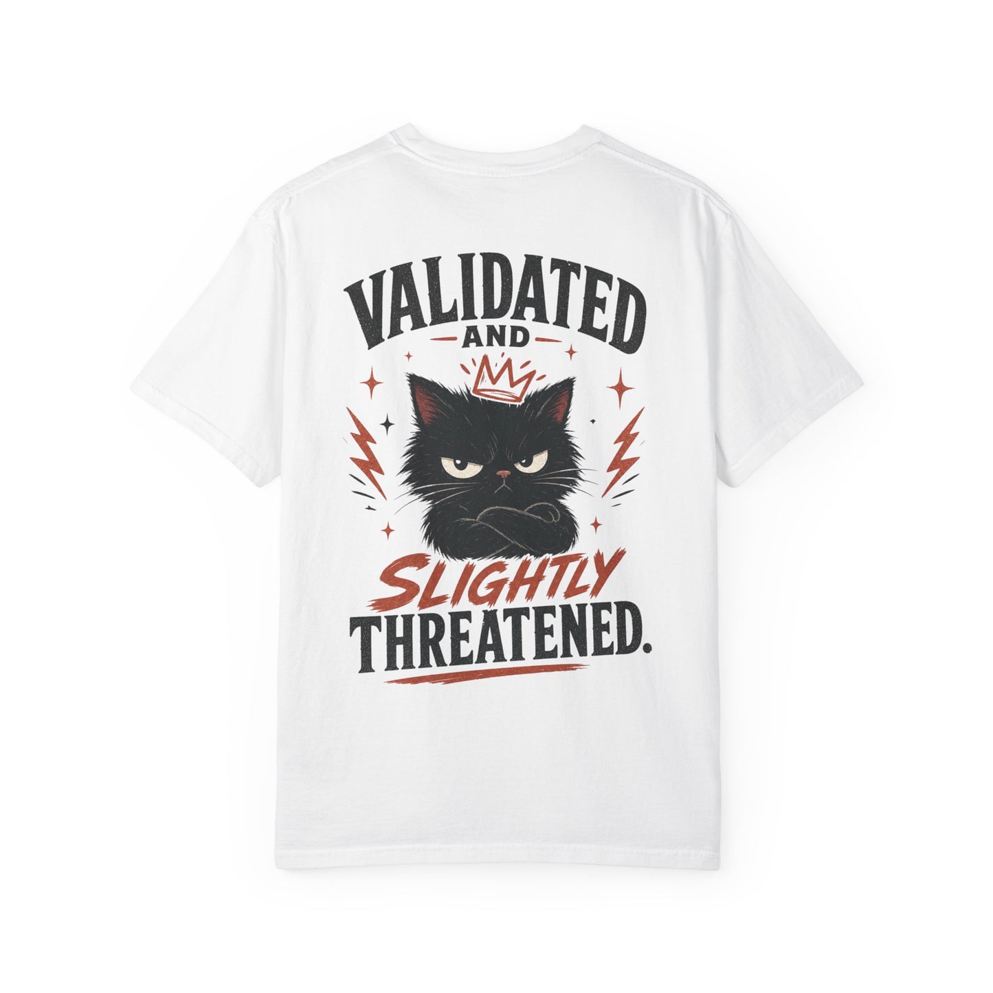 "Validated and Slightly Threatened" Cat Graphic T-Shirt