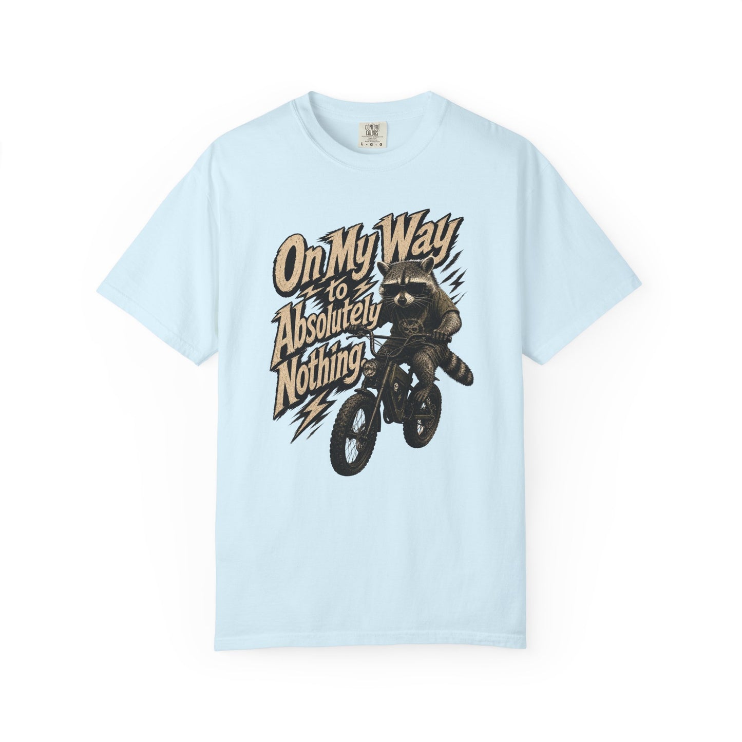 "On My Way to Absolutely Nothing" Raccoon E-Bike Graphic Tee