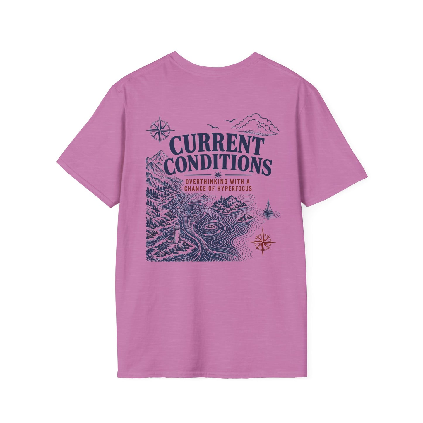 "Current Conditions" Nautical Lighthouse Compass Graphic T-Shirt