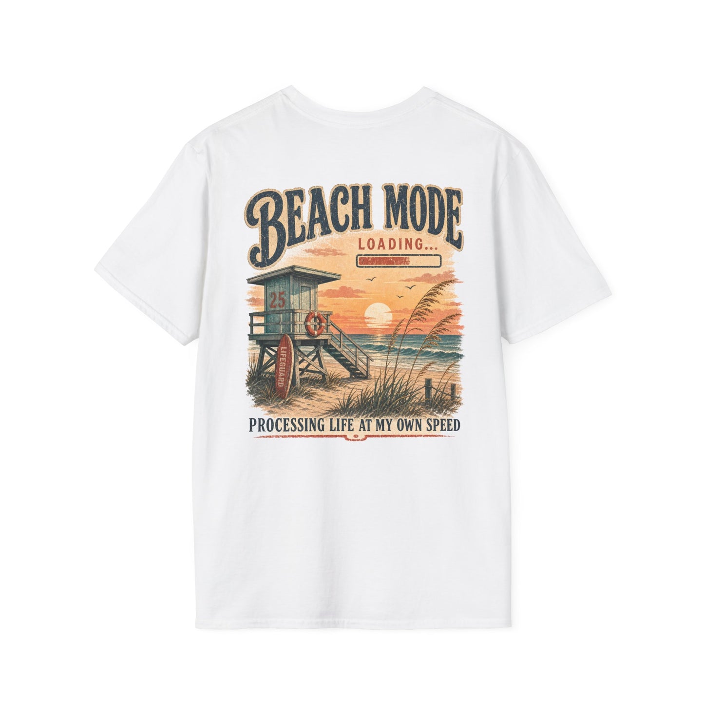 Beach Mode Loading "Processing Life At My Own Speed" Graphic Tee