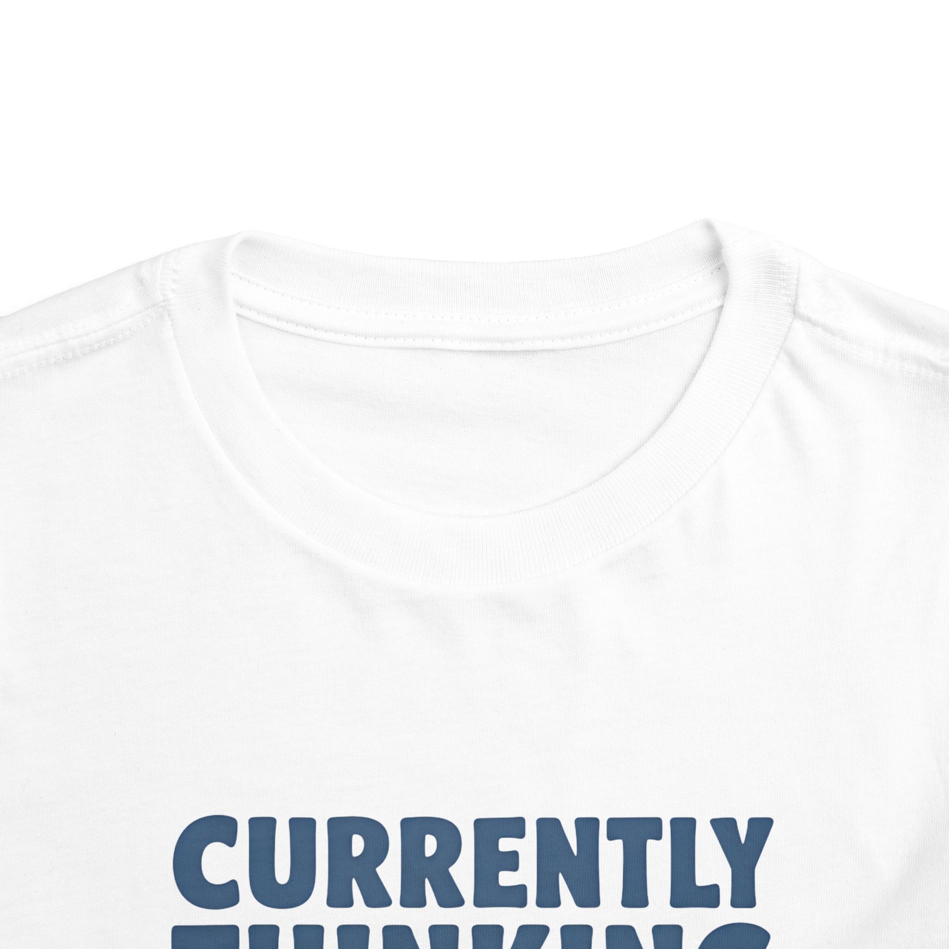 Toddler Tee - "Currently Thinking About Sharks" Cute Shark Graphic Shirt for Kids image 3