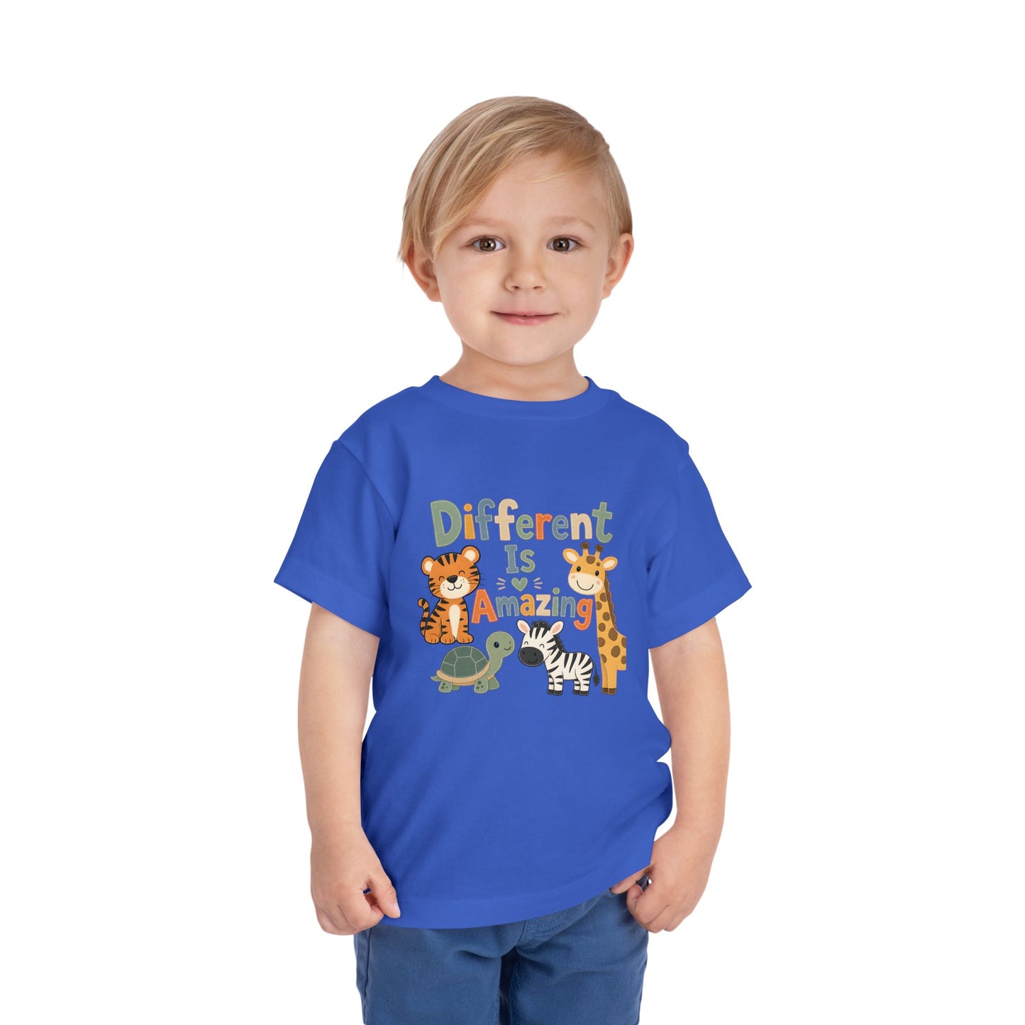 Toddler Tee — Repeating 'Inevitably Playful' Text Design