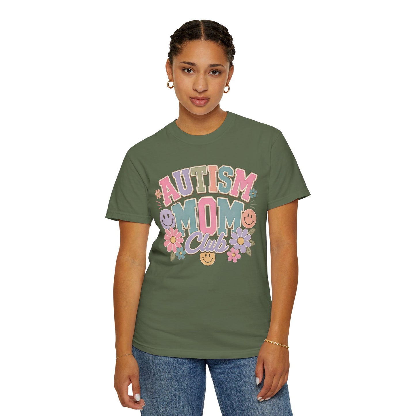 Autism Mom Club T-Shirt — Pastel Floral Support Tee image 9