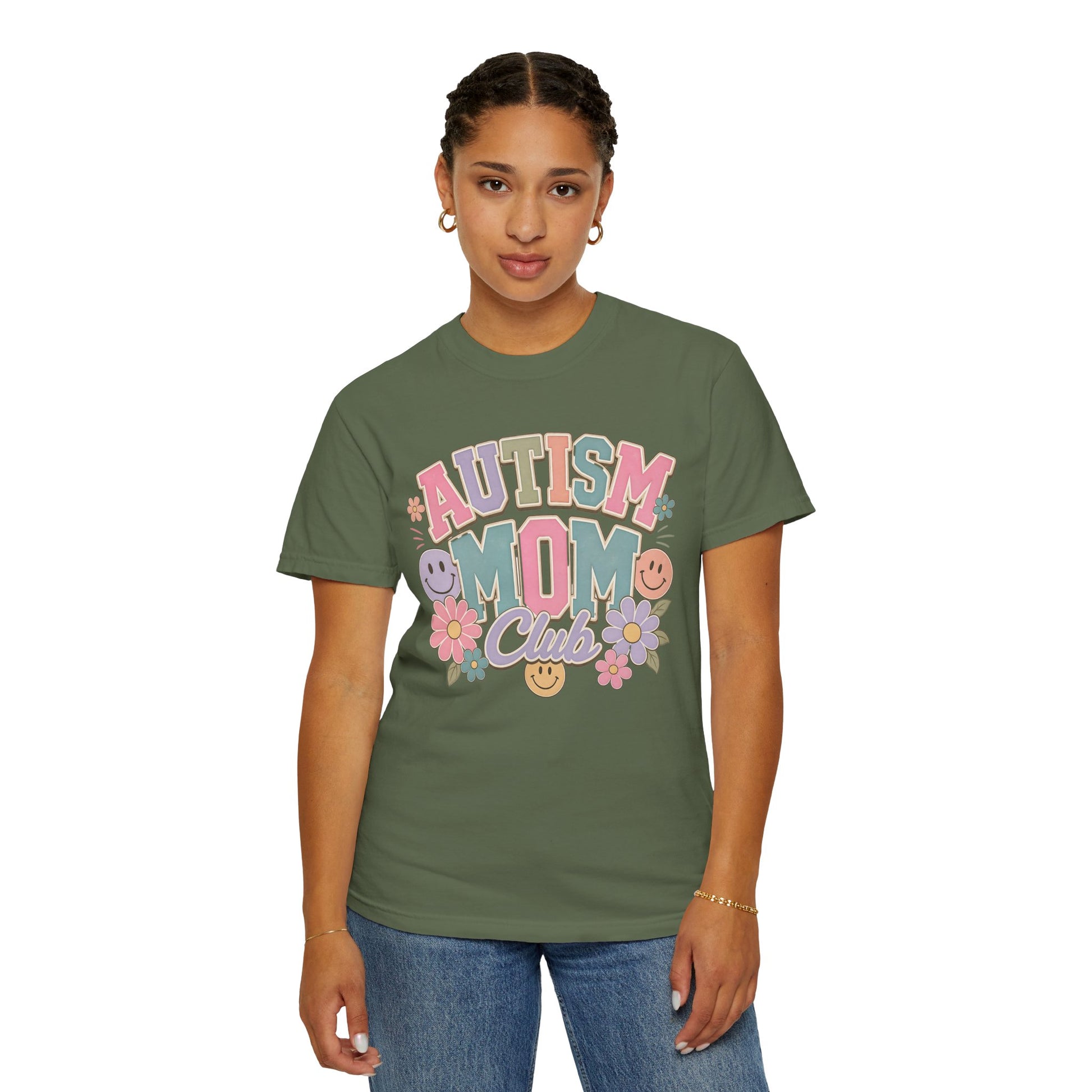 Autism Mom Club T-Shirt — Pastel Floral Support Tee image 9