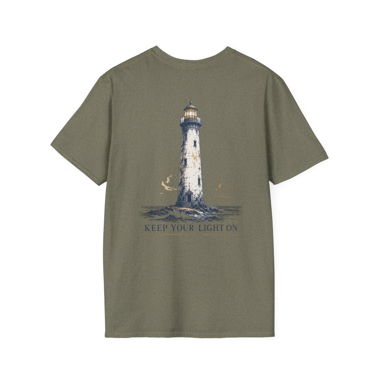 "Keep Your Light On" Vintage Lighthouse Graphic Tee