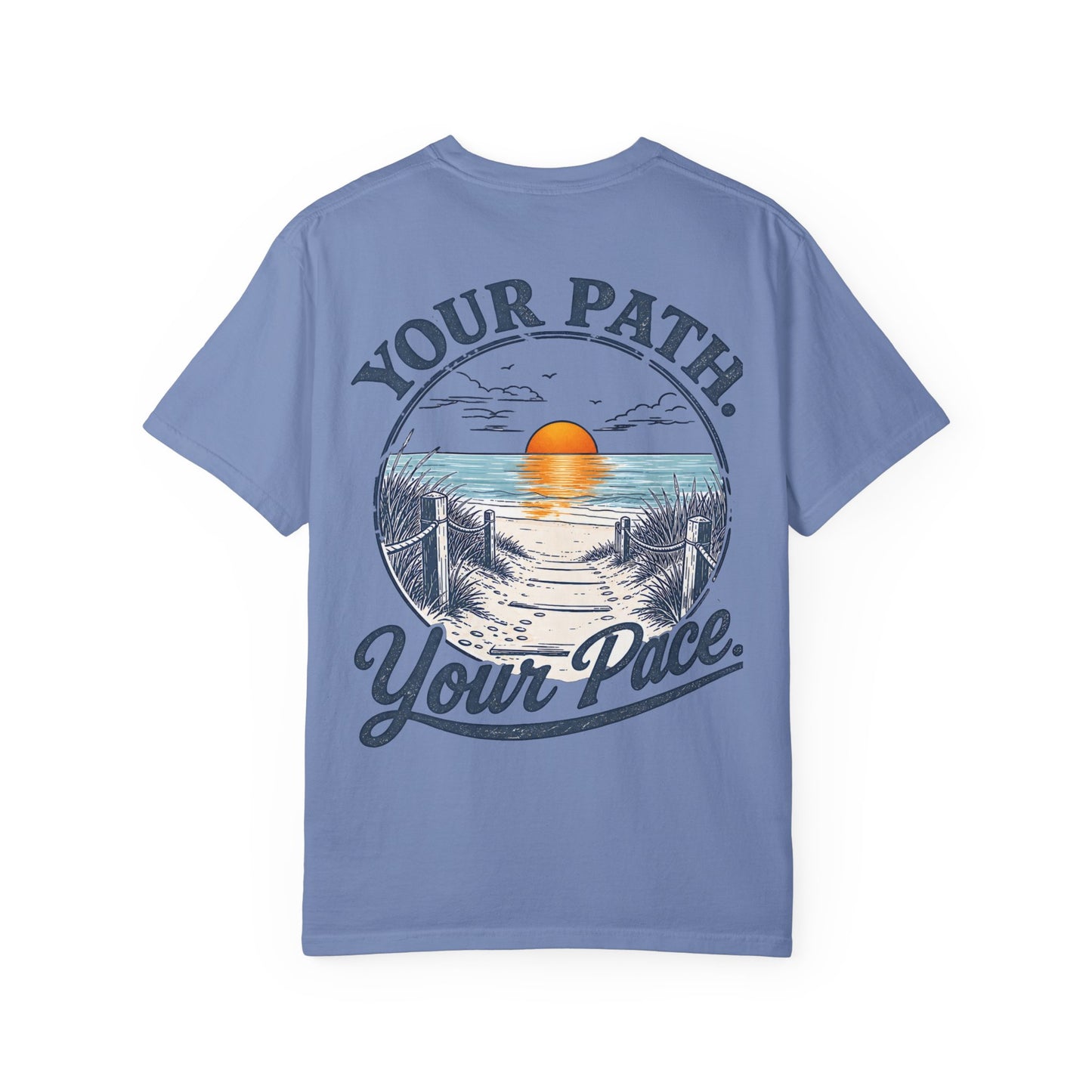 "Your Path. Your Pace." Beach Sunset Graphic Tee Shirt