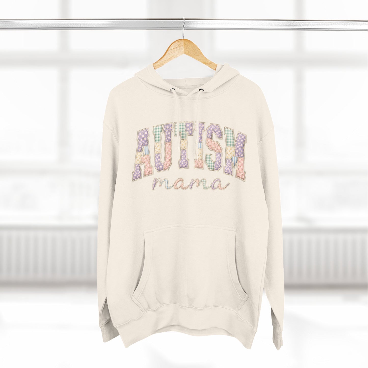 Autism Mama Hoodie — Pastel Patchwork-Pattern Support Sweatshirt image 11