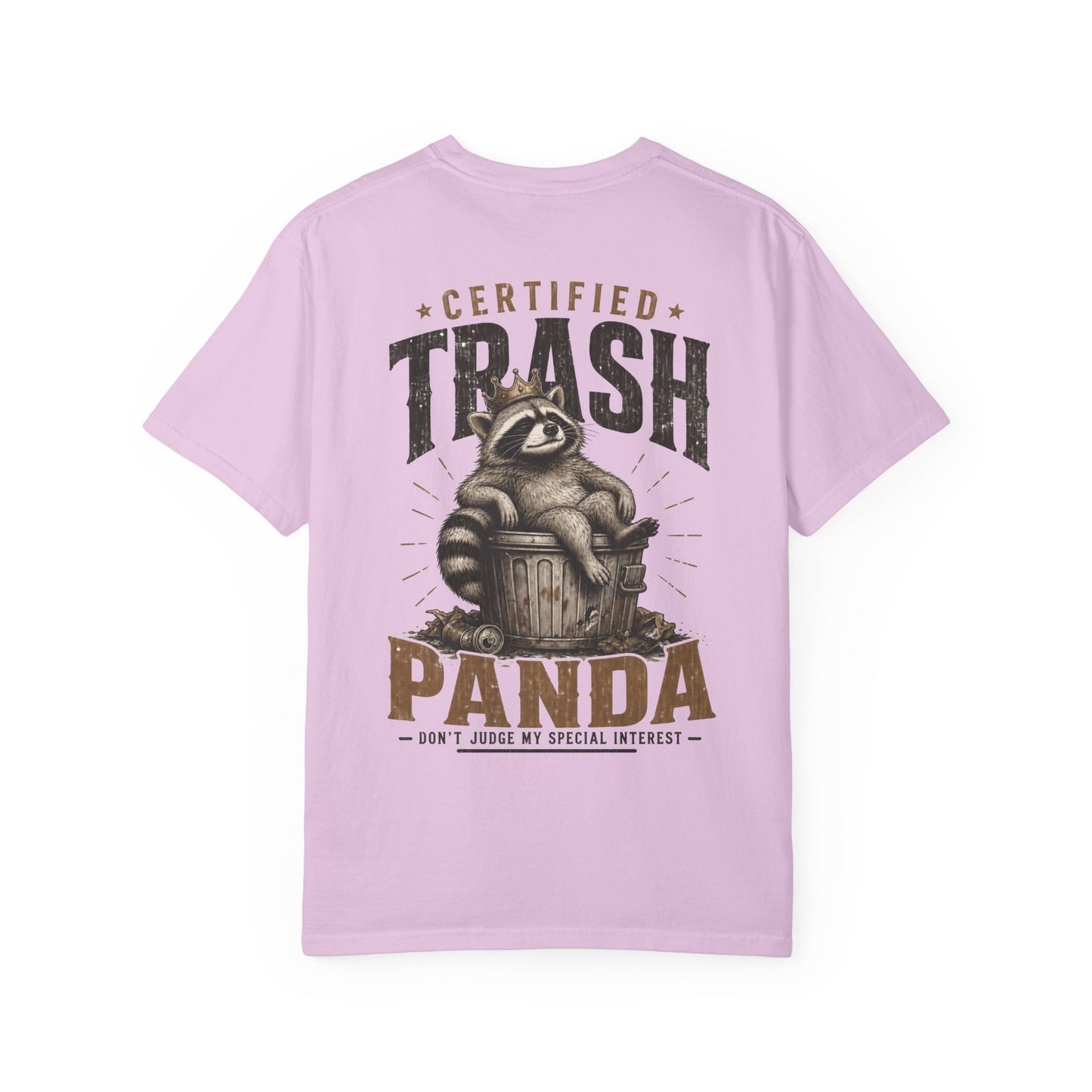 Certified Trash Panda T-Shirt — Funny Raccoon Graphic Tee BACK PRINT