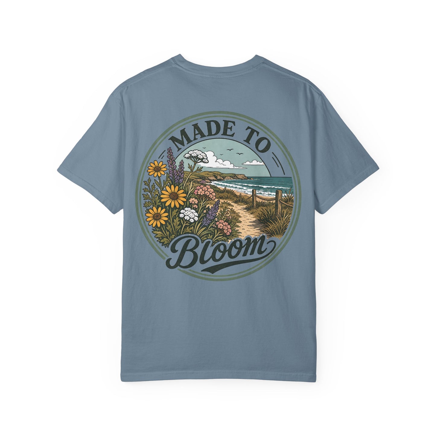 Made to Bloom T‑Shirt — Vintage Coastal Floral Graphic Tee