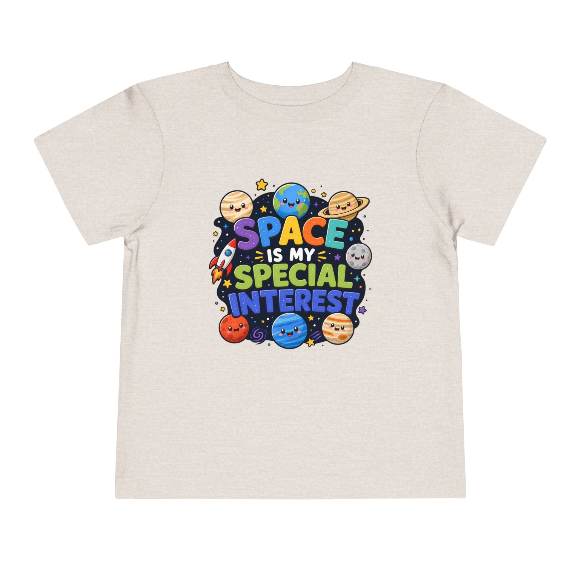 Kids' Space Tee — "Space Is My Special Interest" Toddler Shirt - Heather Dust, 2T image
