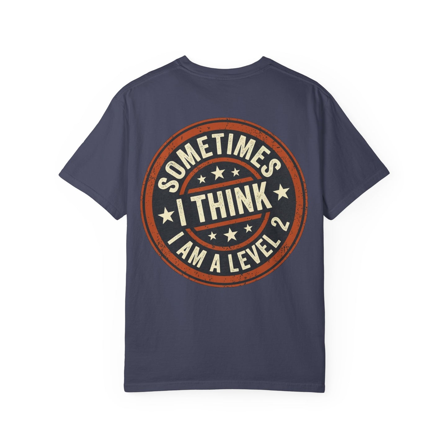 Sometimes I think I Am A Level 2 Tee Shirt -PRINT ON BACK- Comical T-Shirt -ASD Levels image