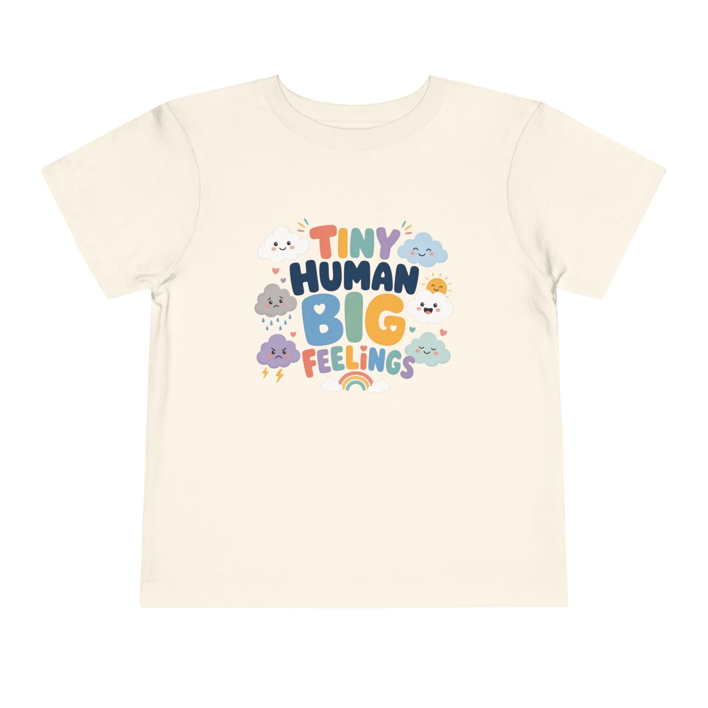 Tiny Human Big Feelings Toddler Tee - Natural, 5T image